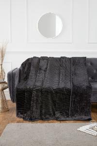 Ribbed Mink Polyester Throw