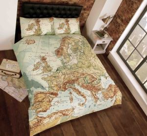 VINTAGE MAP DUVET SET