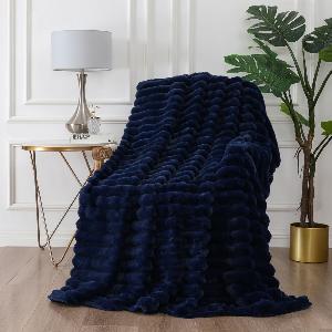 Rabbit Fur Polyester Throw 